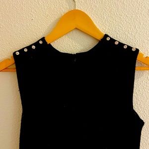 Black will mini dress with faux diamonds. Vintage